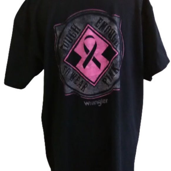WRANGLER Short Sleeve Graphic Breast Cancer T-shirt (XL) - Picture 1 of 6
